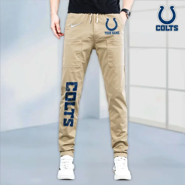 Indianapolis Colts High Stretch Multi-pocket Durable Cargo Pants - Long Custom Name SPTLCP014 - Image 2