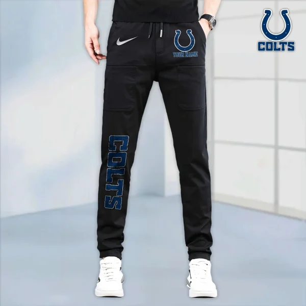 Indianapolis Colts High Stretch Multi-pocket Durable Cargo Pants - Long Custom Name SPTLCP014 - Image 4