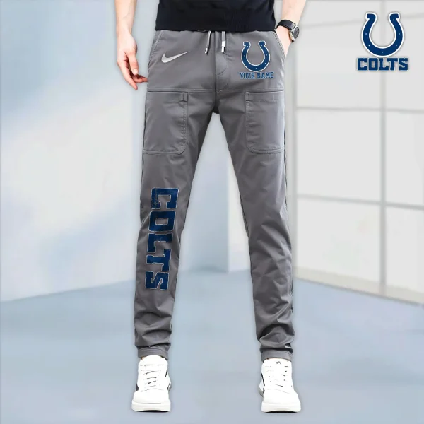 Indianapolis Colts High Stretch Multi-pocket Durable Cargo Pants - Long Custom Name SPTLCP014 - Image 5