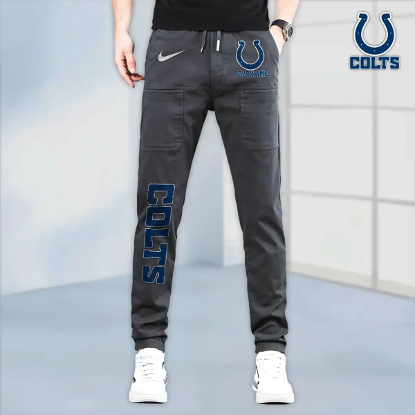 Indianapolis Colts High Stretch Multi-pocket Durable Cargo Pants - Long Custom Name SPTLCP014 - Image 6