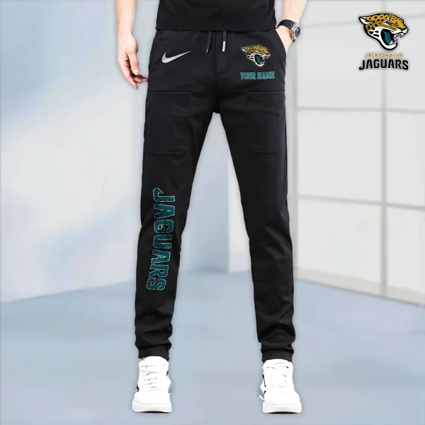 Jacksonville Jaguars High Stretch Multi-pocket Durable Cargo Pants - Long Custom Name SPTLCP015