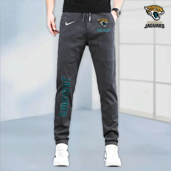 Jacksonville Jaguars High Stretch Multi-pocket Durable Cargo Pants - Long Custom Name SPTLCP015 - Image 3