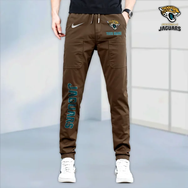 Jacksonville Jaguars High Stretch Multi-pocket Durable Cargo Pants - Long Custom Name SPTLCP015 - Image 4