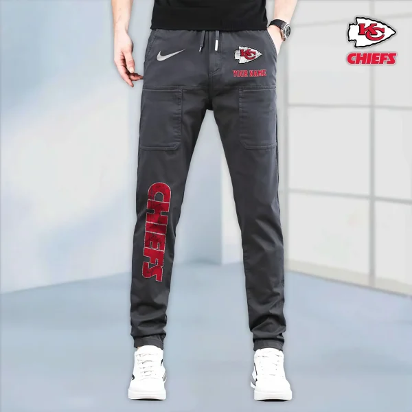 Kansas City Chiefs High Stretch Multi-pocket Durable Cargo Pants - Long Custom Name SPTLCP016 - Image 2