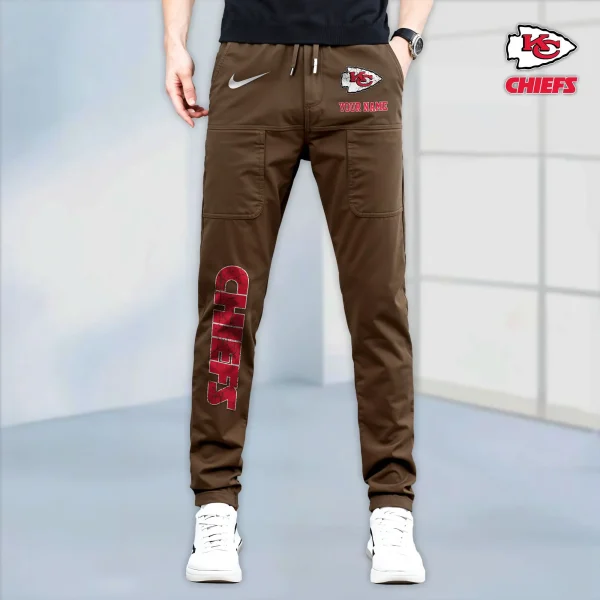 Kansas City Chiefs High Stretch Multi-pocket Durable Cargo Pants - Long Custom Name SPTLCP016 - Image 3