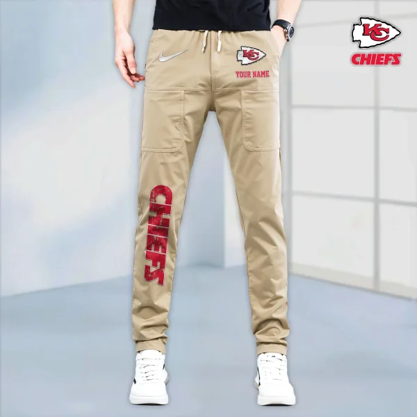 Kansas City Chiefs High Stretch Multi-pocket Durable Cargo Pants - Long Custom Name SPTLCP016 - Image 5