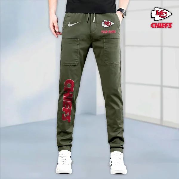 Kansas City Chiefs High Stretch Multi-pocket Durable Cargo Pants - Long Custom Name SPTLCP016 - Image 6