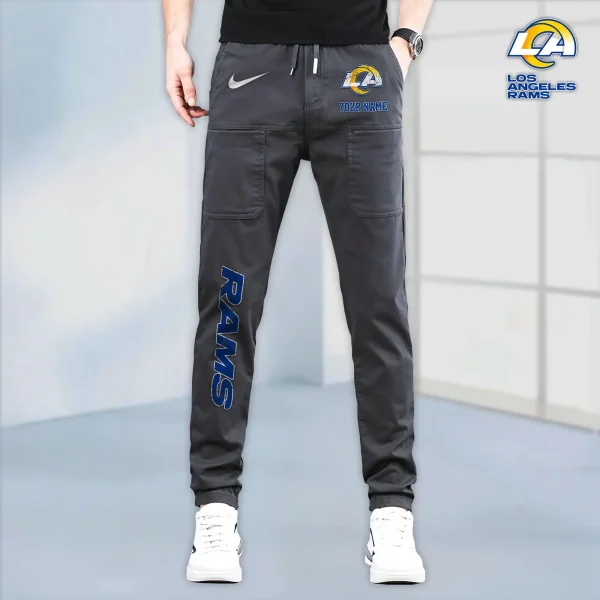 Los Angeles Rams High Stretch Multi-pocket Durable Cargo Pants - Long Custom Name SPTLCP019