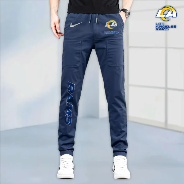 Los Angeles Rams High Stretch Multi-pocket Durable Cargo Pants - Long Custom Name SPTLCP019 - Image 3