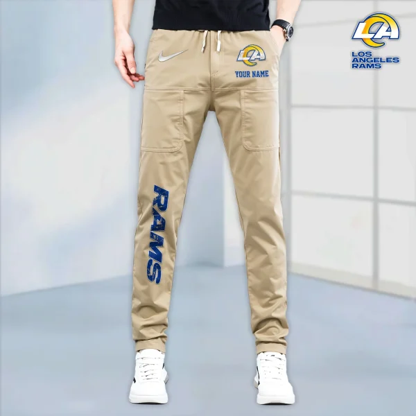 Los Angeles Rams High Stretch Multi-pocket Durable Cargo Pants - Long Custom Name SPTLCP019 - Image 4