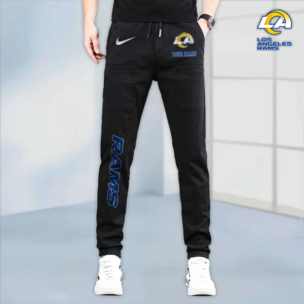 Los Angeles Rams High Stretch Multi-pocket Durable Cargo Pants - Long Custom Name SPTLCP019 - Image 6