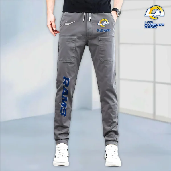 Los Angeles Rams High Stretch Multi-pocket Durable Cargo Pants - Long Custom Name SPTLCP019 - Image 7