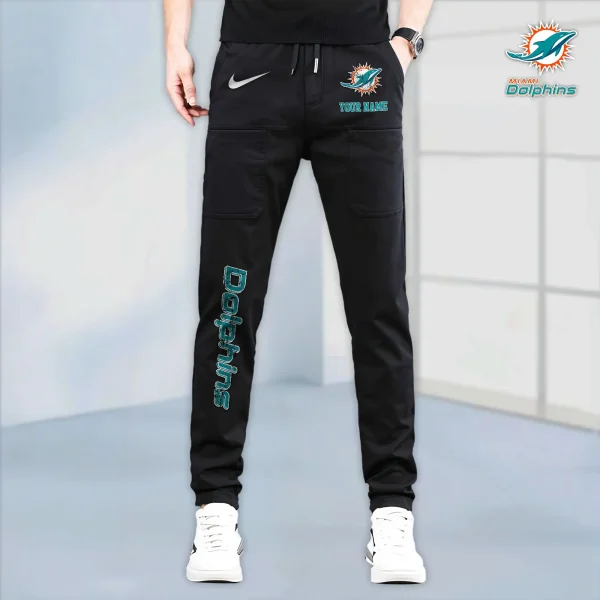 Miami Dolphins High Stretch Multi-pocket Durable Cargo Pants - Long Custom Name SPTLCP020 - Image 5