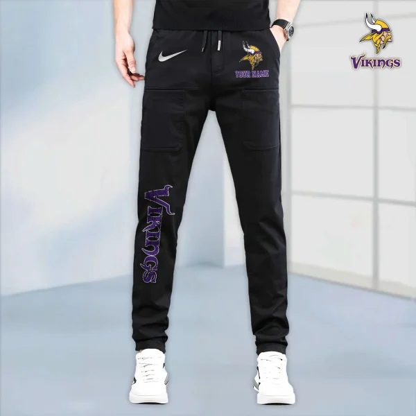 Minnesota Vikings High Stretch Multi-pocket Durable Cargo Pants - Long Custom Name SPTLCP021 - Image 7