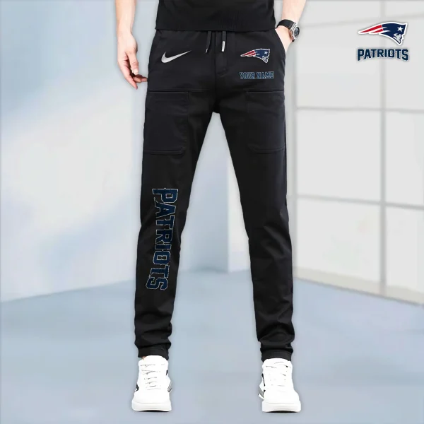 New England Patriots High Stretch Multi-pocket Durable Cargo Pants - Long Custom Name SPTLCP022