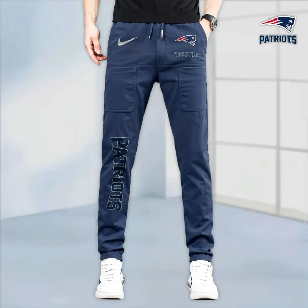 New England Patriots High Stretch Multi-pocket Durable Cargo Pants - Long Custom Name SPTLCP022 - Image 5