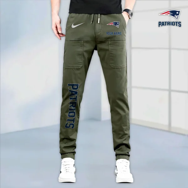 New England Patriots High Stretch Multi-pocket Durable Cargo Pants - Long Custom Name SPTLCP022 - Image 7