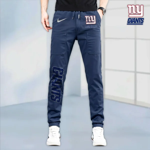 New York Giants High Stretch Multi-pocket Durable Cargo Pants - Long Custom Name SPTLCP024