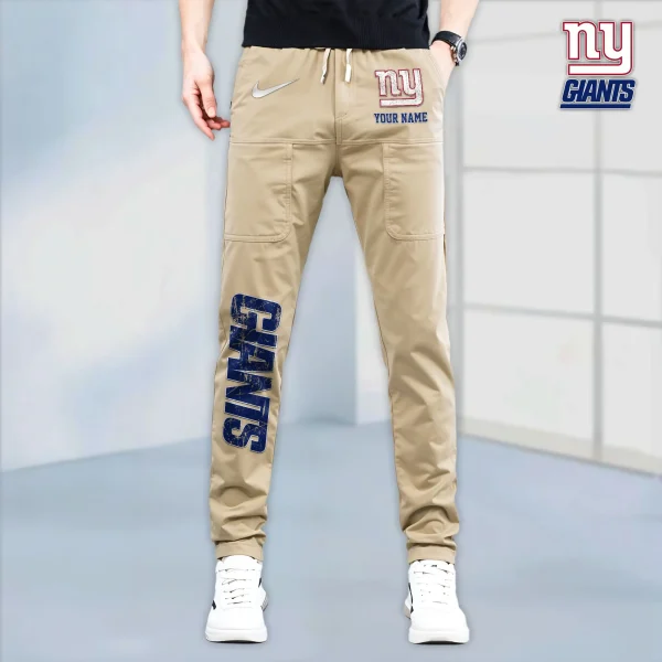 New York Giants High Stretch Multi-pocket Durable Cargo Pants - Long Custom Name SPTLCP024 - Image 2