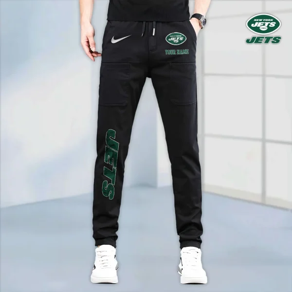 New York Jets High Stretch Multi-pocket Durable Cargo Pants - Long Custom Name SPTLCP025 - Image 2