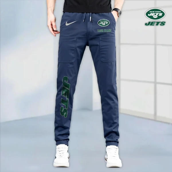 New York Jets High Stretch Multi-pocket Durable Cargo Pants - Long Custom Name SPTLCP025 - Image 6