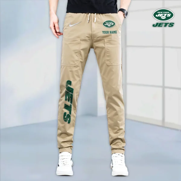 New York Jets High Stretch Multi-pocket Durable Cargo Pants - Long Custom Name SPTLCP025 - Image 7