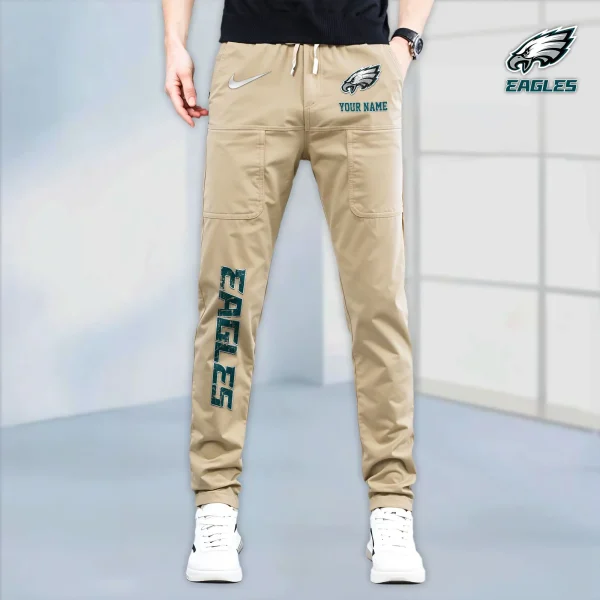 Philadelphia Eagles High Stretch Multi-pocket Durable Cargo Pants - Long Custom Name SPTLCP026 - Image 5