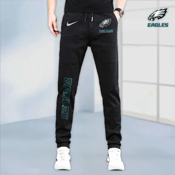 Philadelphia Eagles High Stretch Multi-pocket Durable Cargo Pants - Long Custom Name SPTLCP026 - Image 7