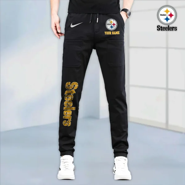 Pittsburgh Steelers High Stretch Multi-pocket Durable Cargo Pants - Long Custom Name SPTLCP027