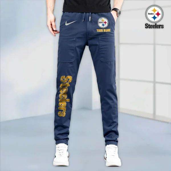 Pittsburgh Steelers High Stretch Multi-pocket Durable Cargo Pants - Long Custom Name SPTLCP027 - Image 5