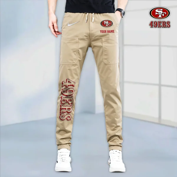 San Francisco 49ers High Stretch Multi-pocket Durable Cargo Pants - Long Custom Name SPTLCP028