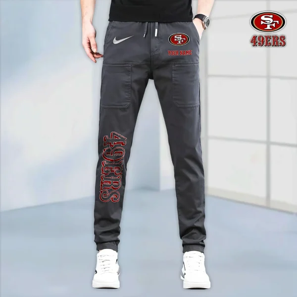 San Francisco 49ers High Stretch Multi-pocket Durable Cargo Pants - Long Custom Name SPTLCP028 - Image 5