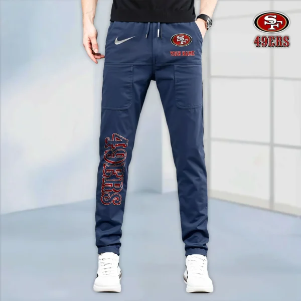 San Francisco 49ers High Stretch Multi-pocket Durable Cargo Pants - Long Custom Name SPTLCP028 - Image 7