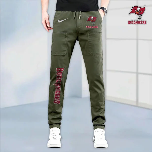 Tampa Bay Buccaneers High Stretch Multi-pocket Durable Cargo Pants - Long Custom Name SPTLCP030 - Image 5