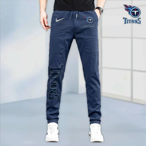 Tennessee Titans High Stretch Multi-pocket Durable Cargo Pants - Long Custom Name SPTLCP031