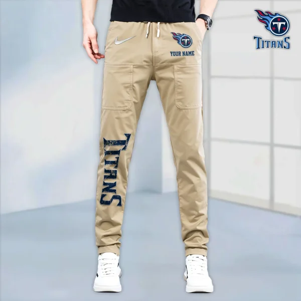 Tennessee Titans High Stretch Multi-pocket Durable Cargo Pants - Long Custom Name SPTLCP031 - Image 2