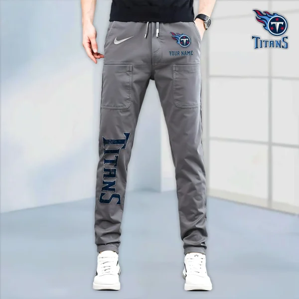 Tennessee Titans High Stretch Multi-pocket Durable Cargo Pants - Long Custom Name SPTLCP031 - Image 5