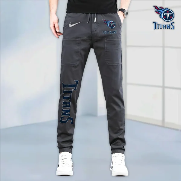 Tennessee Titans High Stretch Multi-pocket Durable Cargo Pants - Long Custom Name SPTLCP031 - Image 6