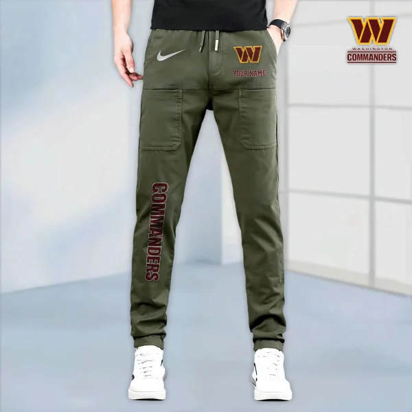 Washington Commanders High Stretch Multi-pocket Durable Cargo Pants - Long Custom Name SPTLCP032 - Image 4