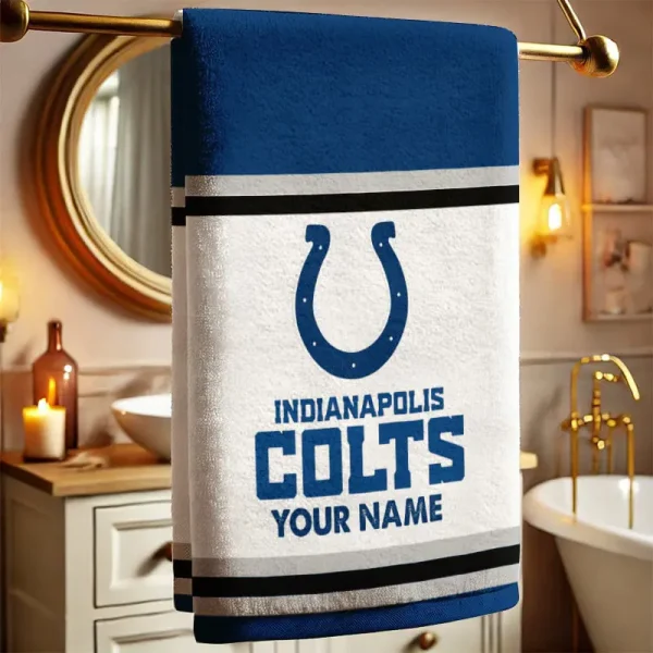 Indianapolis Colts New Bath Towel Custom Any Name Gift For Fan SPTNBATHTOWEL025