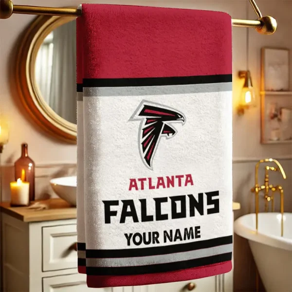 Atlanta Falcons New Bath Towel Custom Any Name Gift For Fan SPTNBATHTOWEL023