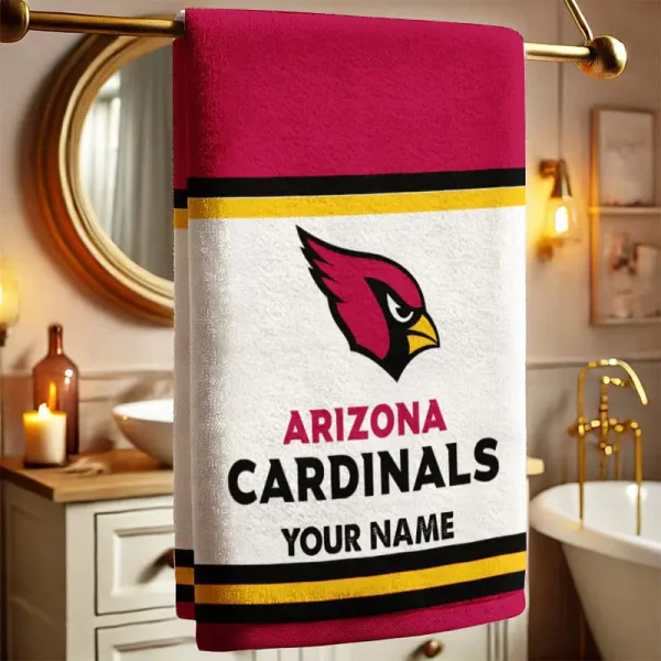 Arizona Cardinals New Bath Towel Custom Any Name Gift For Fan SPTNBATHTOWEL011