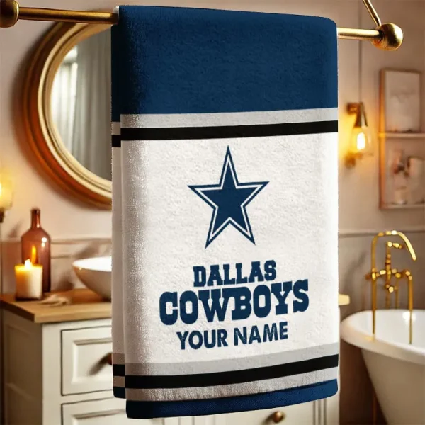 Dallas Cowboys New Bath Towel Custom Any Name Gift For Fan SPTNBATHTOWEL029