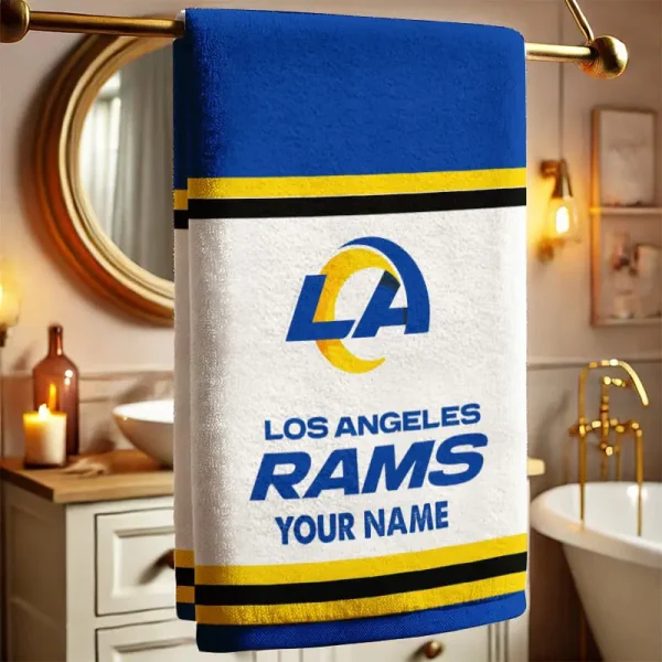 Los Angeles Rams New Bath Towel Custom Any Name Gift For Fan SPTNBATHTOWEL021