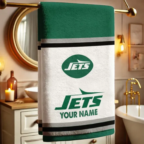 New York Jets New Bath Towel Custom Any Name Gift For Fan SPTNBATHTOWEL016