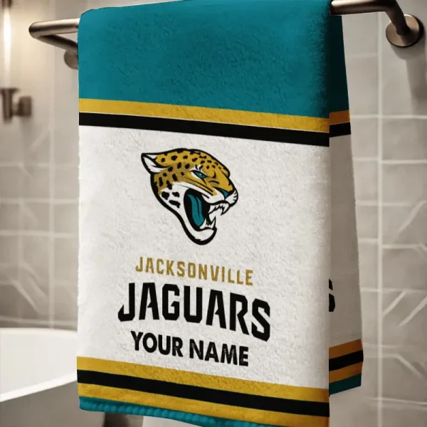 Jacksonville Jaguars New Bath Towel Custom Any Name Gift For Fan SPTNBATHTOWEL015 - Image 2