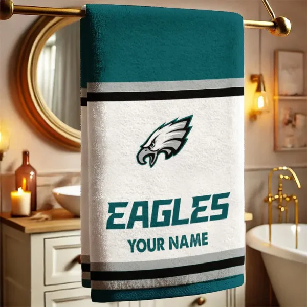 Philadelphia Eagles New Bath Towel Custom Any Name Gift For Fan SPTNBATHTOWEL013