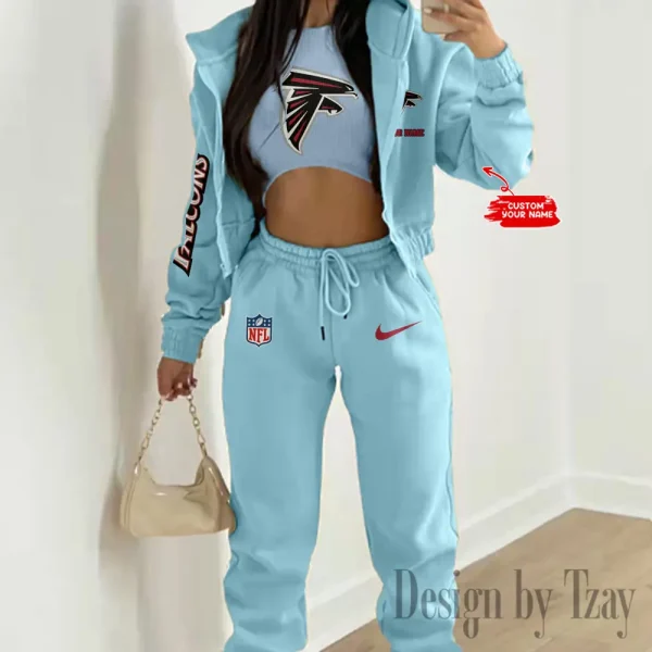 Atlanta Falcons Women's Outfit Winter Athleisure 3 Piece Set SPTWAL3PS070 - Image 2