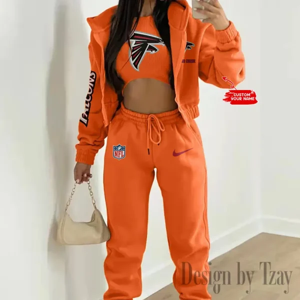 Atlanta Falcons Women's Outfit Winter Athleisure 3 Piece Set SPTWAL3PS070 - Image 7