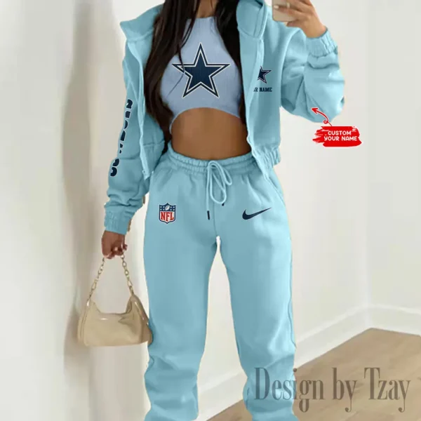 Dallas Cowboys Women's Outfit Winter Athleisure 3 Piece Set SPTWAL3PS072 - Image 2